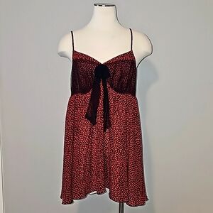 Passion Forever Black Sexy Valentine  Teddy Red hearts Semi-Sheer XL NWOT
